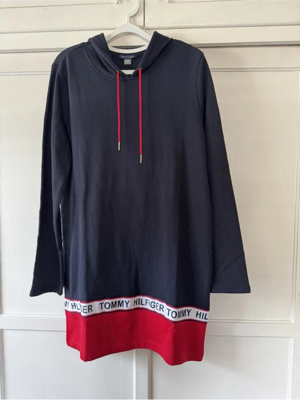 Tommy Hilfiger Navy & Red Hooded Dress